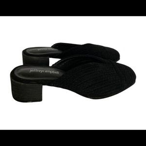 Jeffery Campbell Black Mules / Size 7.5
